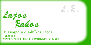 lajos rakos business card
